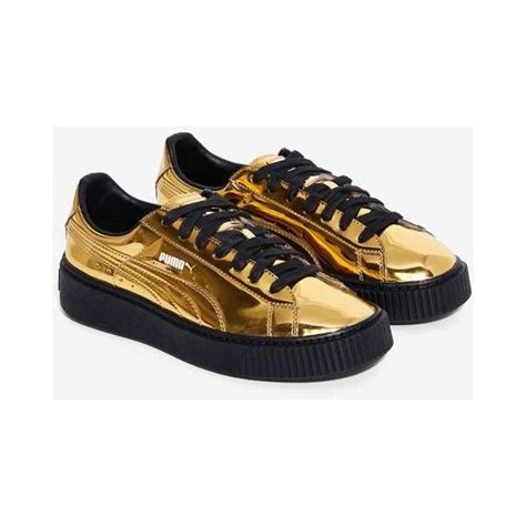 gold and pink platform prada metallic sneakers